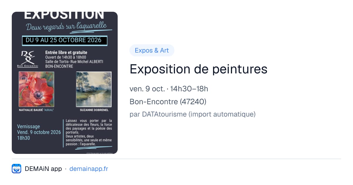 Exposition de peintures — Bon-Encontre