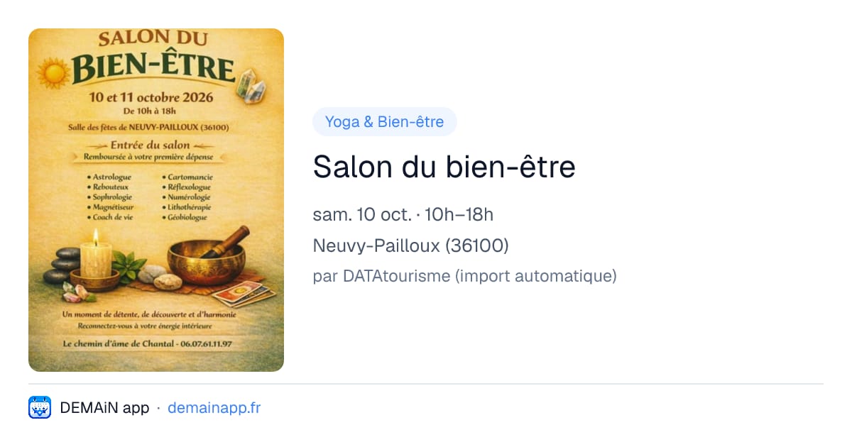Salon du bien-être — Neuvy-Pailloux