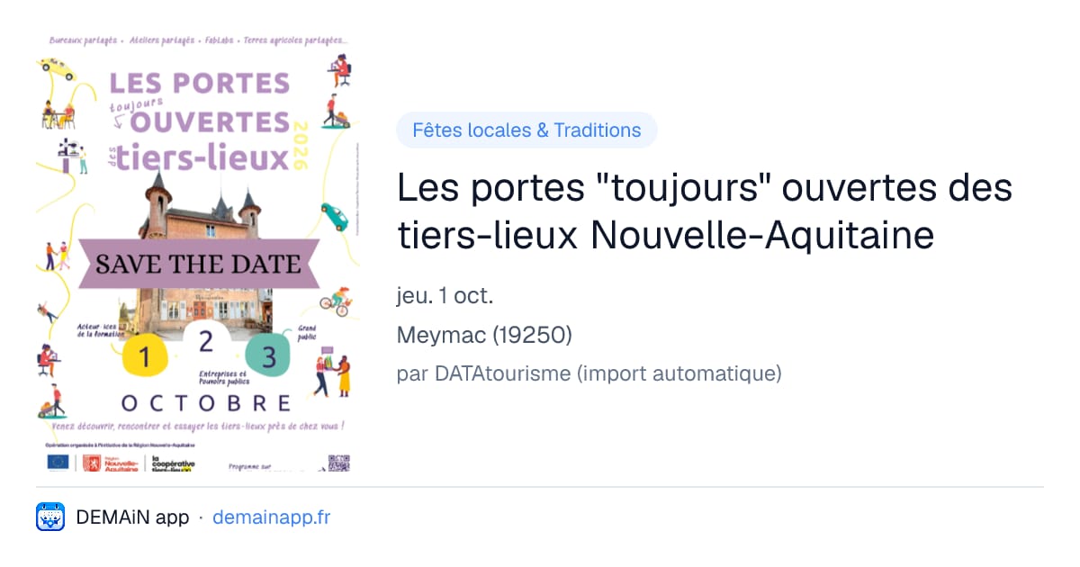 Les portes "toujours" ouvertes des tiers-lieux Nouvelle-Aquitaine — Meymac