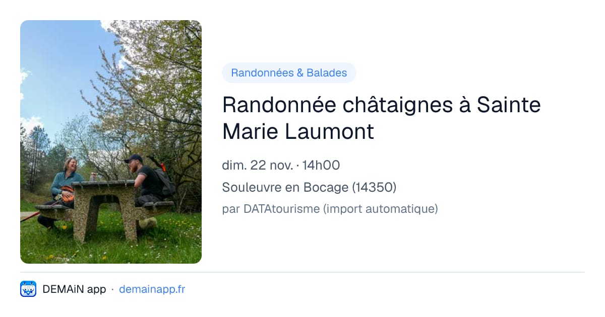Randonnée châtaignes à Sainte Marie Laumont — Souleuvre en Bocage