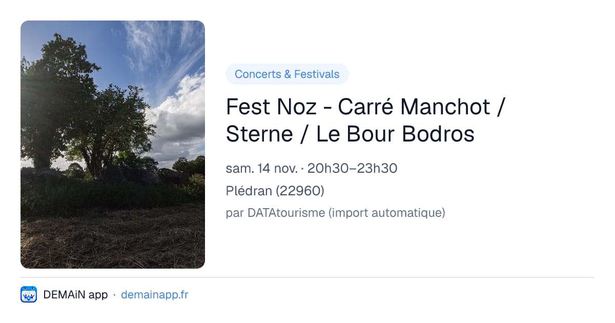 Fest Noz - Carré Manchot / Sterne / Le Bour Bodros — Plédran