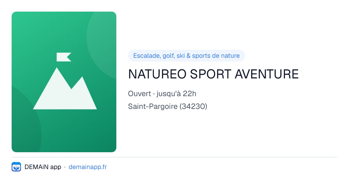 NATUREO SPORT AVENTURE — Saint-Pargoire