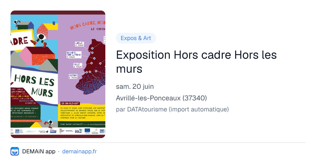 Exposition Hors cadre Hors les murs — Avrillé-les-Ponceaux