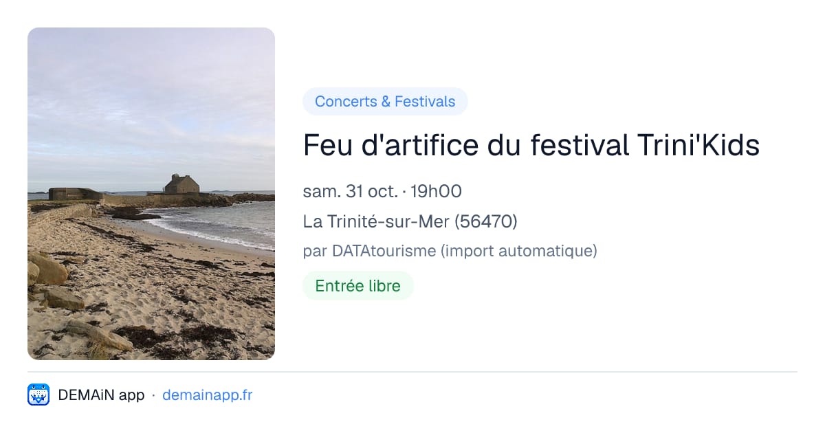 Feu d'artifice du festival Trini'Kids — La Trinité-sur-Mer