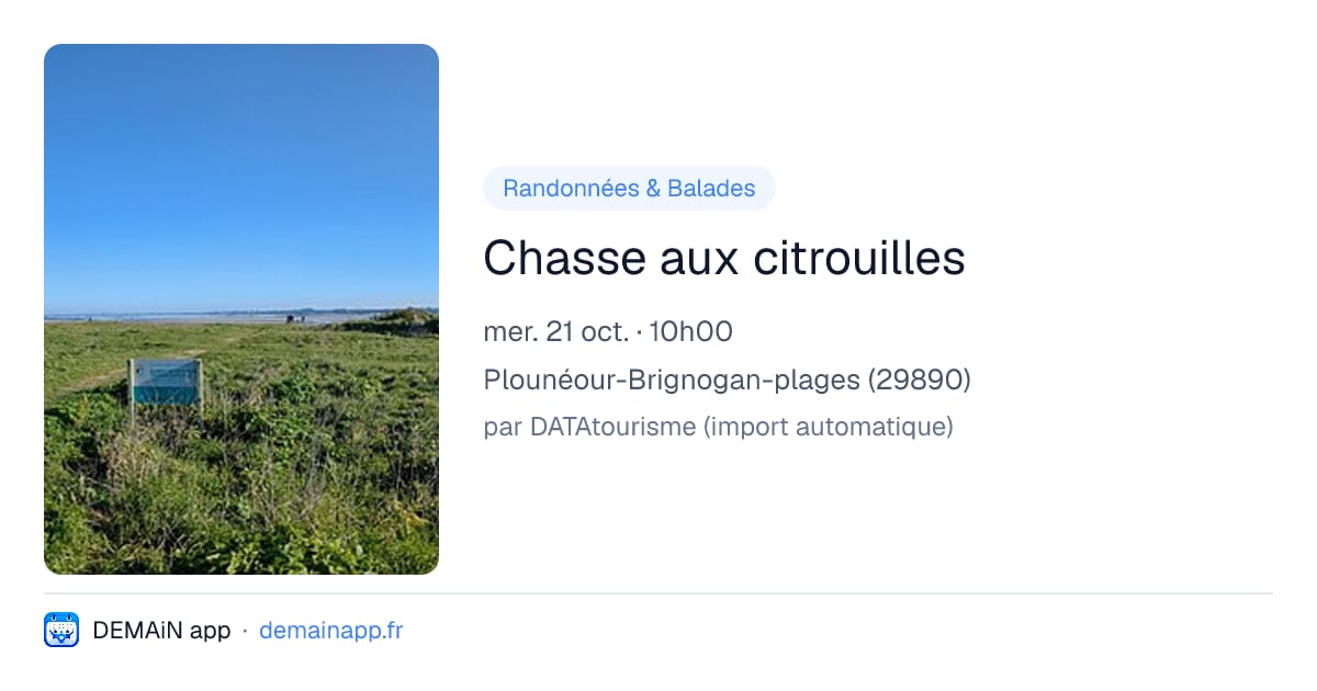 Chasse aux citrouilles — Plounéour-Brignogan-plages