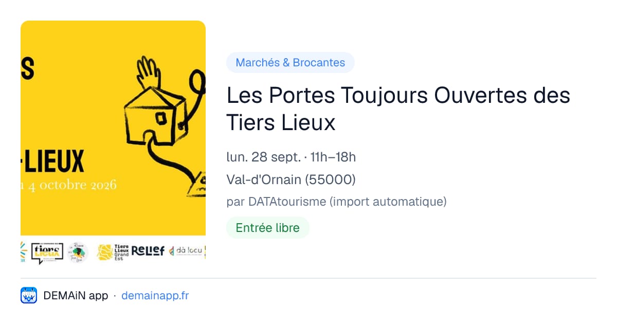 Les Portes Toujours Ouvertes des Tiers Lieux — Val-d'Ornain
