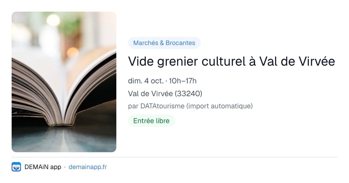 Vide grenier culturel à Val de Virvée — Val de Virvée