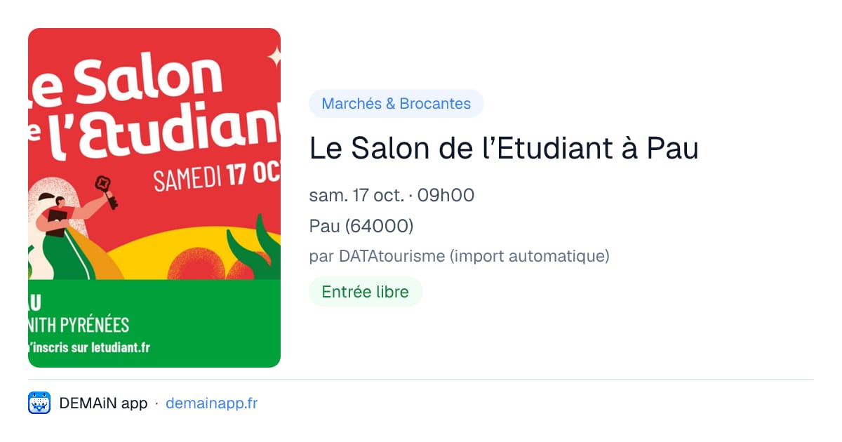 Le Salon de l’Etudiant à Pau — Pau