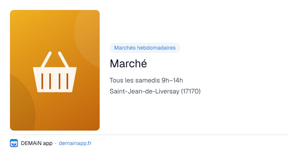 Marché — Saint-Jean-de-Liversay