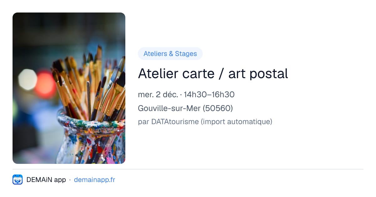 Atelier carte / art postal — Gouville-sur-Mer