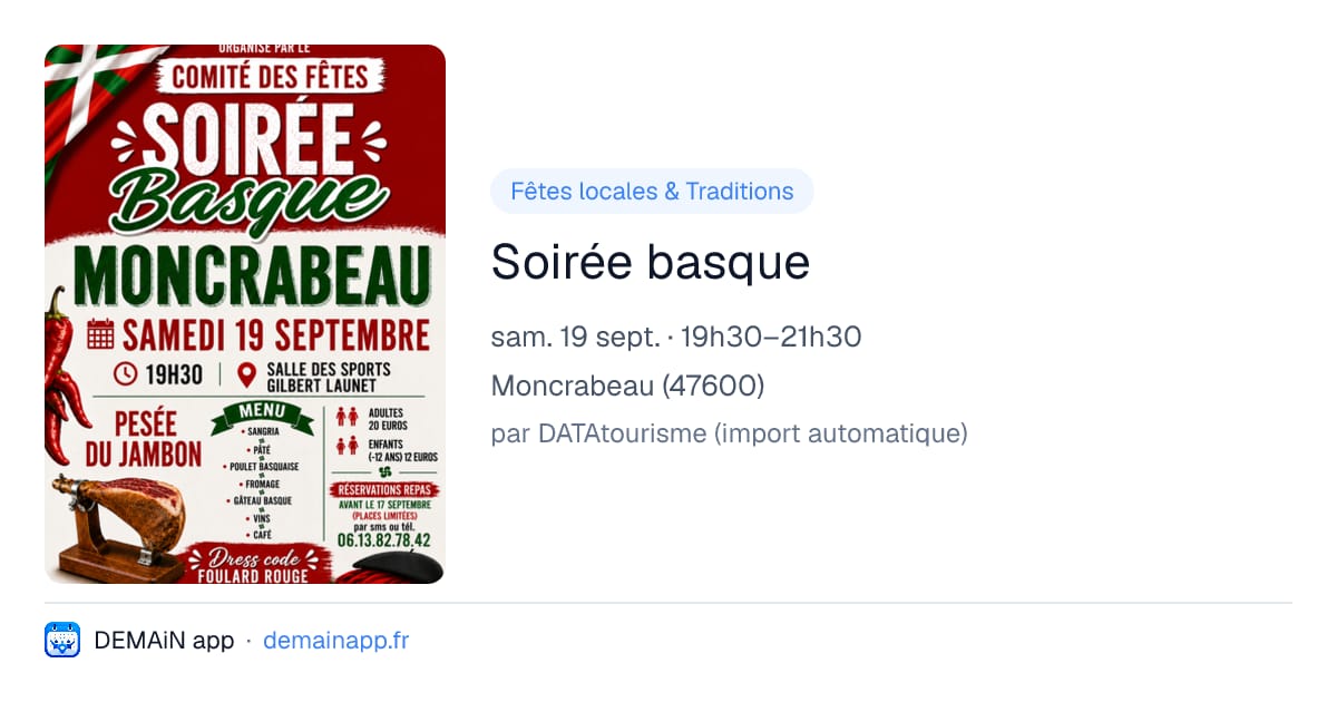 Soirée basque — Moncrabeau