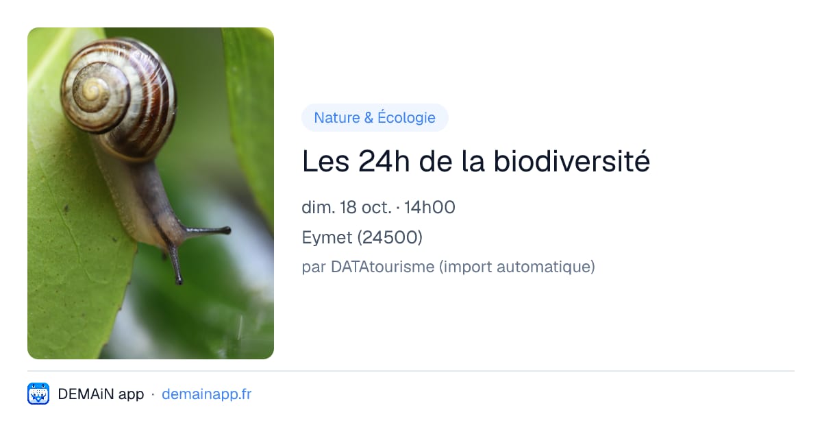 Les 24h de la biodiversité — Eymet