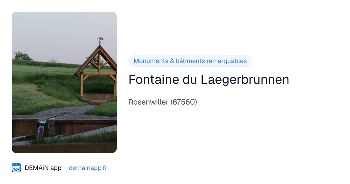 Fontaine du Laegerbrunnen — Rosenwiller