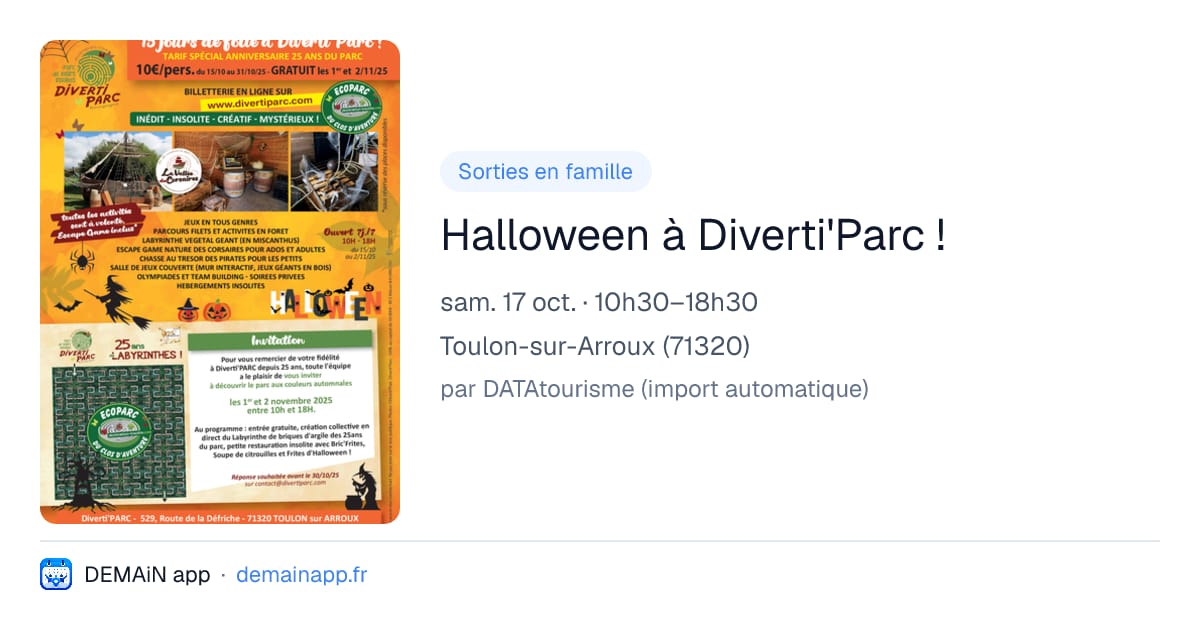 Halloween à Diverti'Parc ! — Toulon-sur-Arroux
