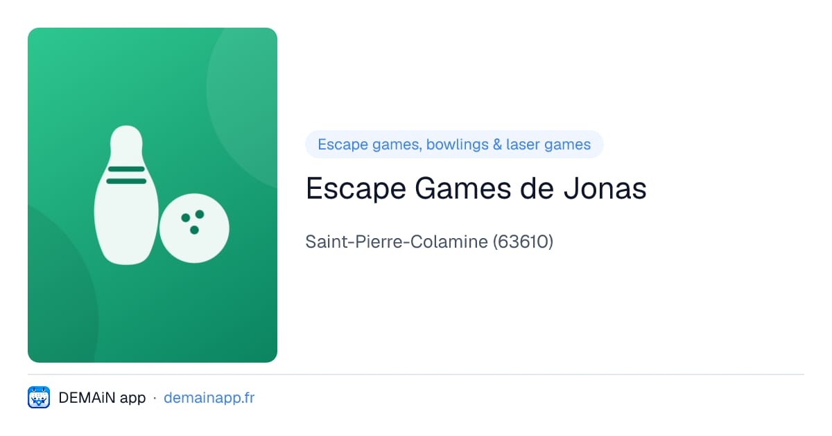 Escape Games de Jonas — Saint-Pierre-Colamine