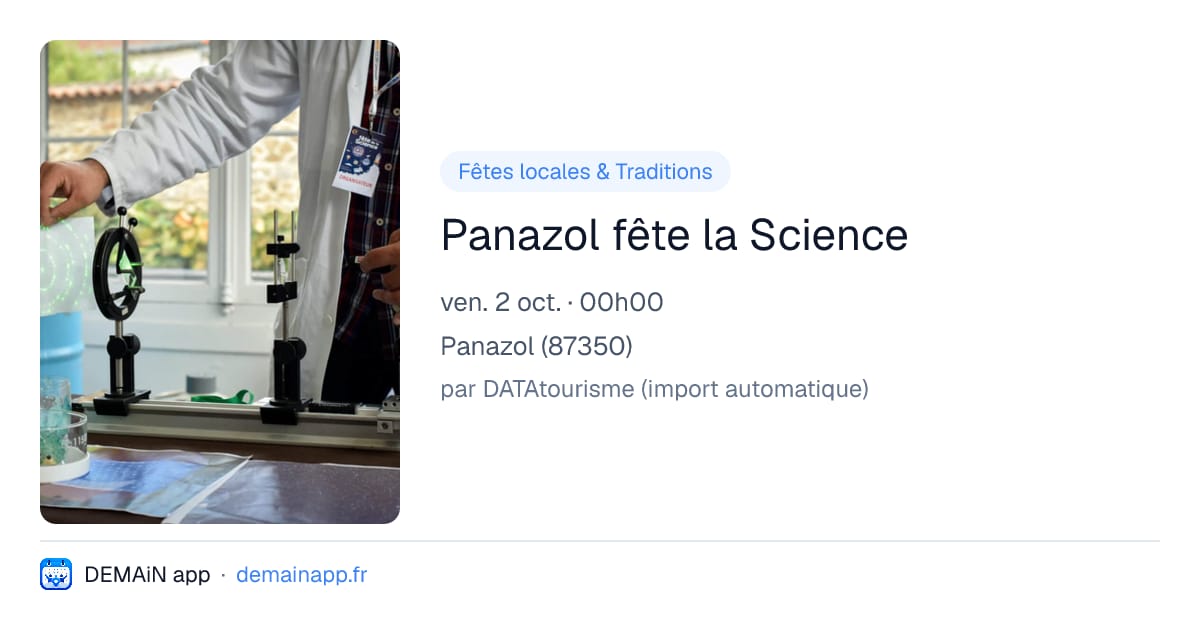Panazol fête la Science — Panazol