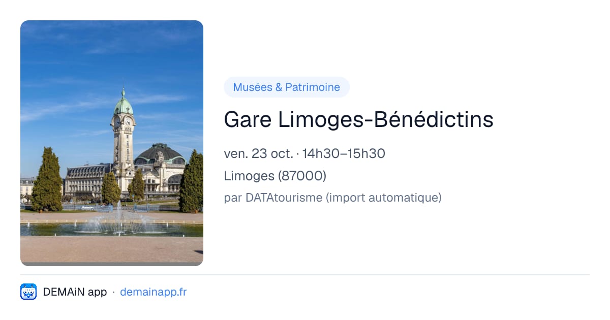 Gare Limoges-Bénédictins — Limoges