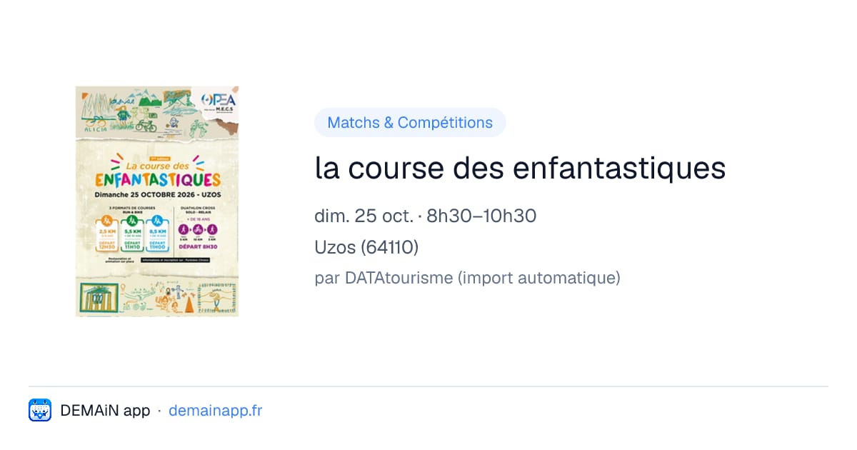 la course des enfantastiques — Uzos