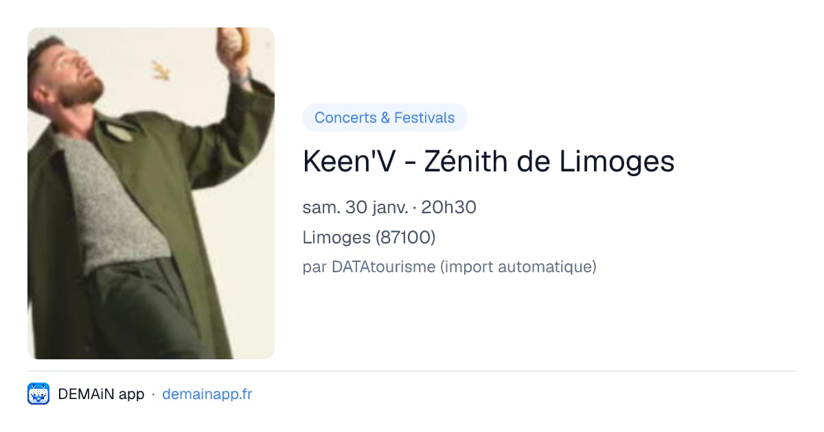 Keen'V - Zénith de Limoges — Limoges