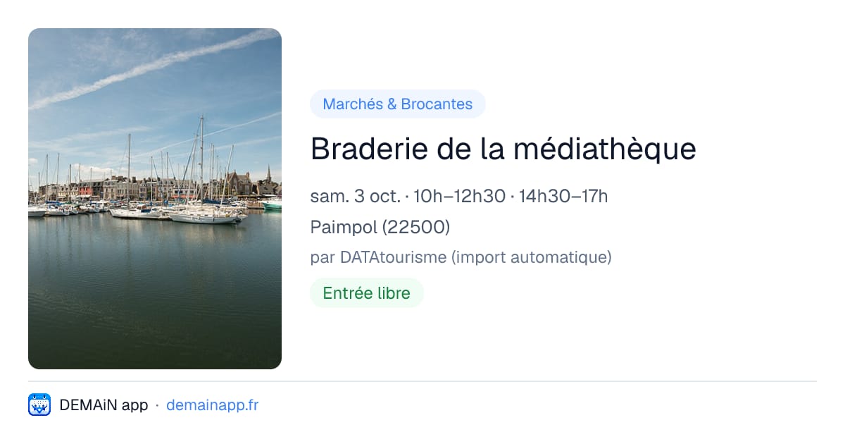 Braderie de la médiathèque — Paimpol