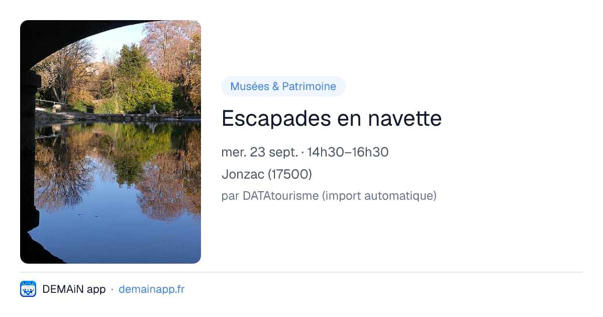 Escapades en navette — Jonzac