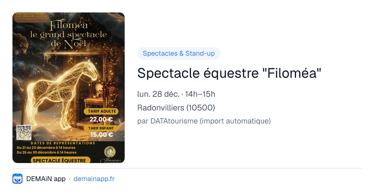 Spectacle équestre "Filoméa" — Radonvilliers