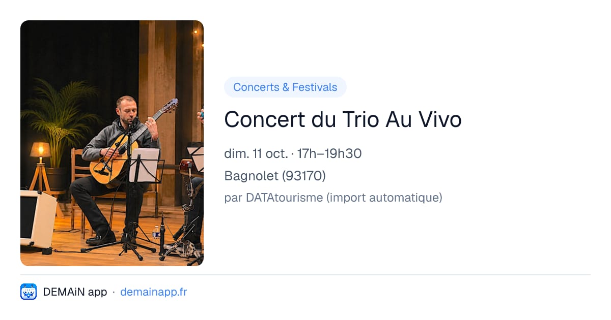 Concert du Trio Au Vivo — Bagnolet