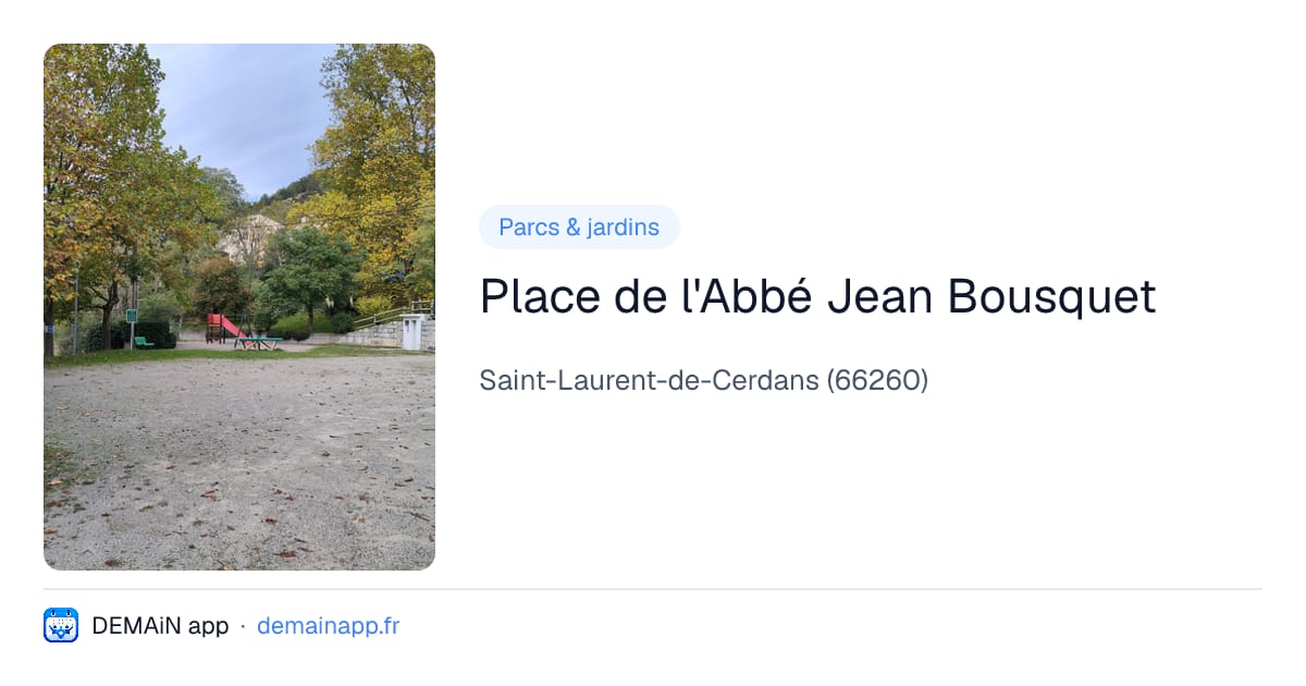 Place de l'Abbé Jean Bousquet — Saint-Laurent-de-Cerdans