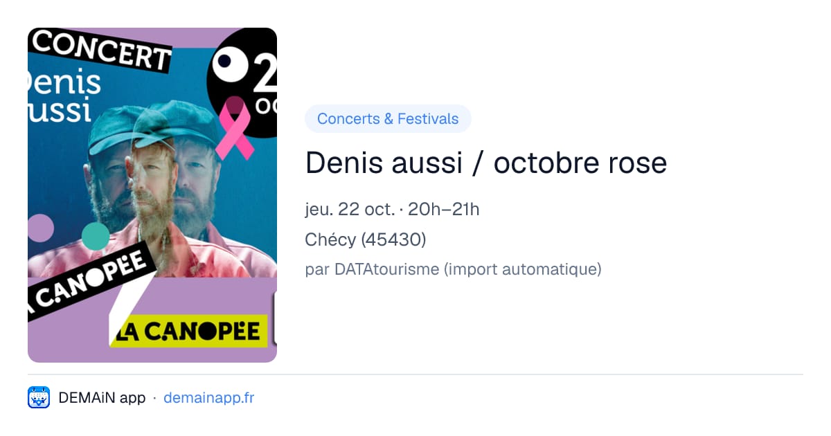 Denis aussi / octobre rose — Chécy