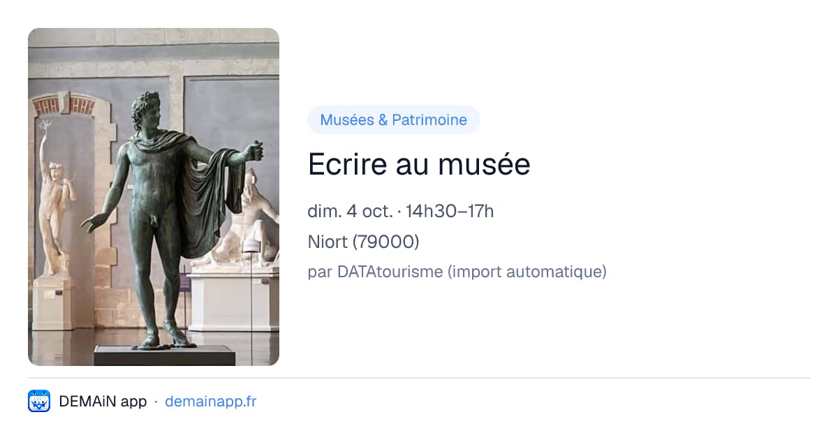 Ecrire au musée — Niort