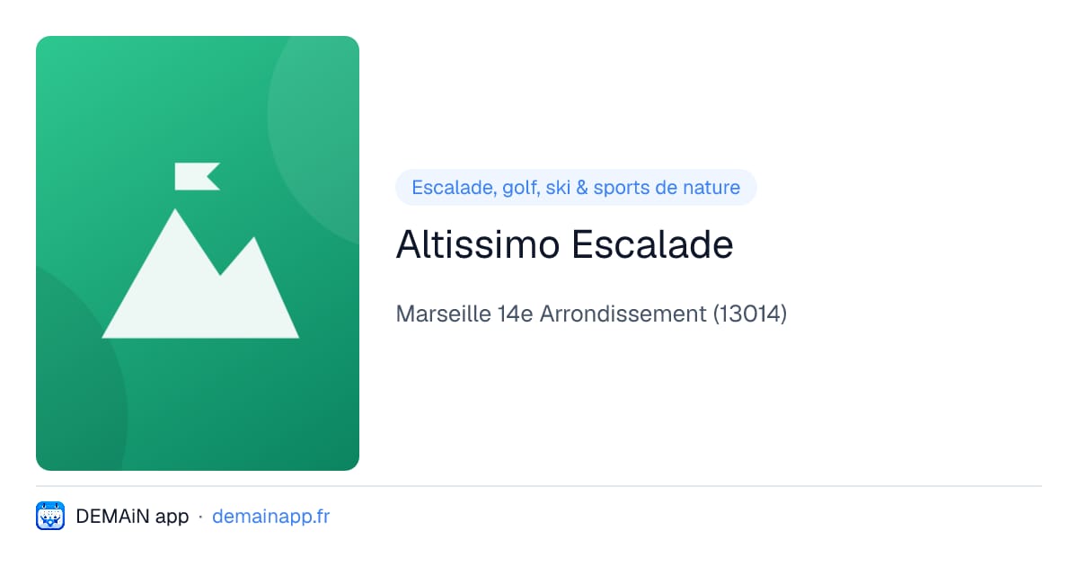 Altissimo Escalade — Marseille 14e Arrondissement