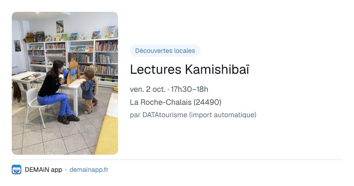 Lectures Kamishibaï — La Roche-Chalais