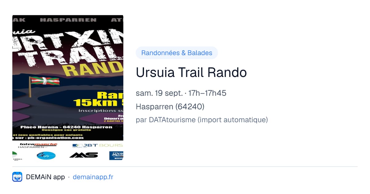 Ursuia Trail Rando — Hasparren