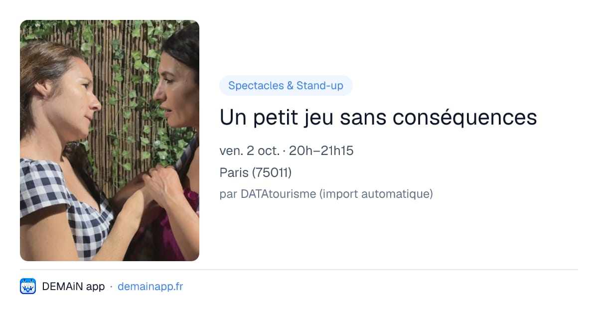Un petit jeu sans conséquences — Paris