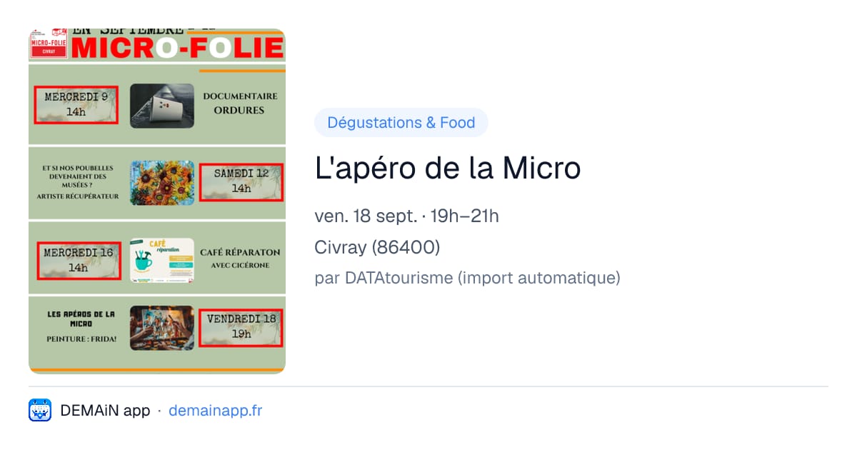 L'apéro de la Micro — Civray