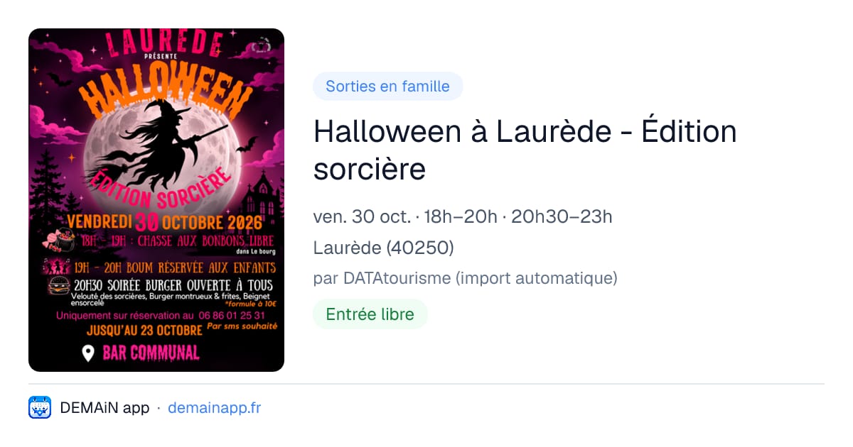 Halloween à Laurède - Édition sorcière — Laurède