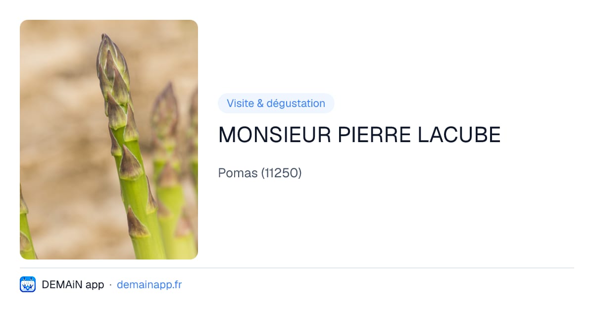 MONSIEUR PIERRE LACUBE — Pomas
