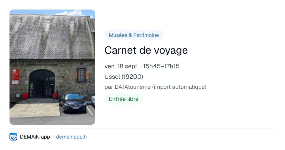 Carnet de voyage — Ussel
