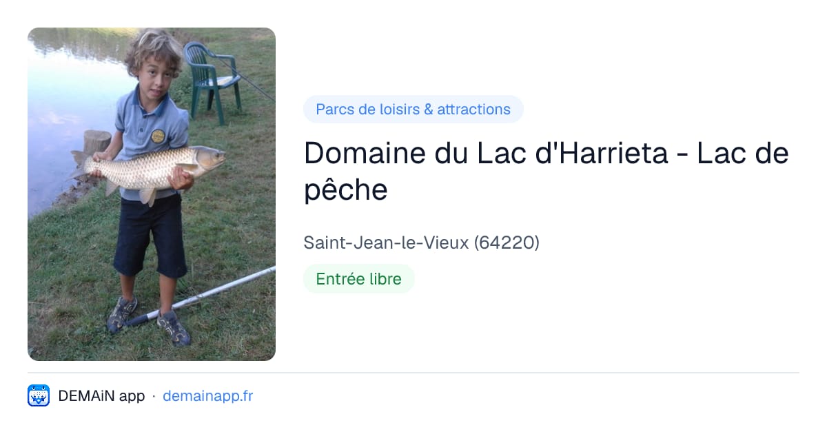 Domaine du Lac d'Harrieta - Lac de pêche — Saint-Jean-le-Vieux