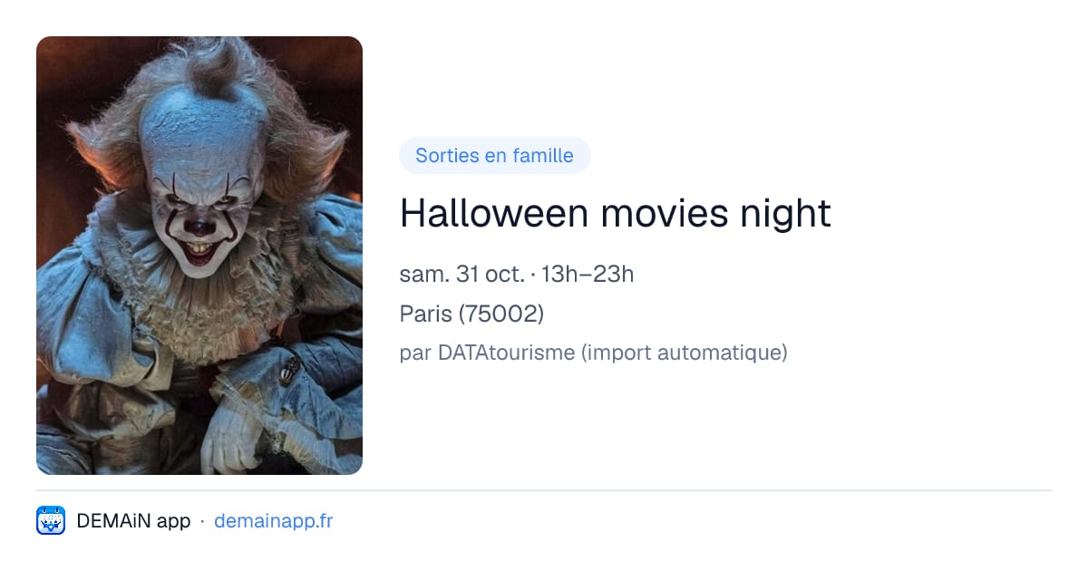 Halloween movies night — Paris