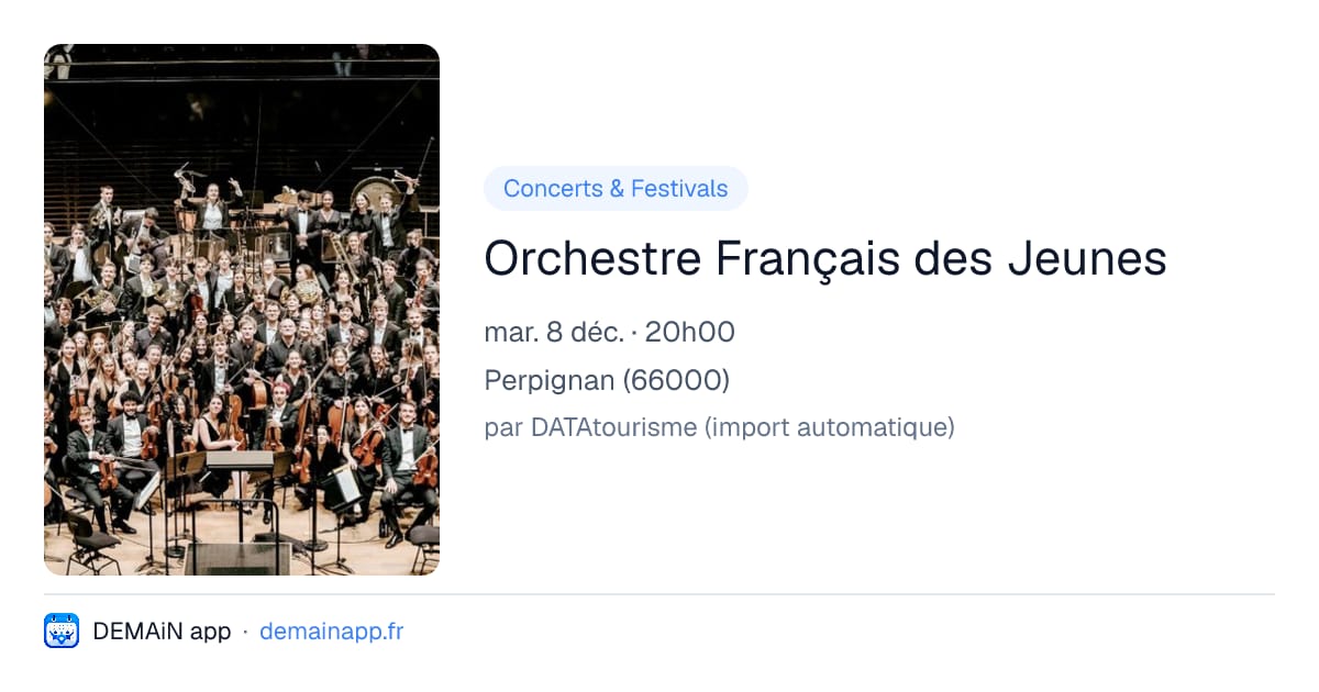 Orchestre Français des Jeunes — Perpignan