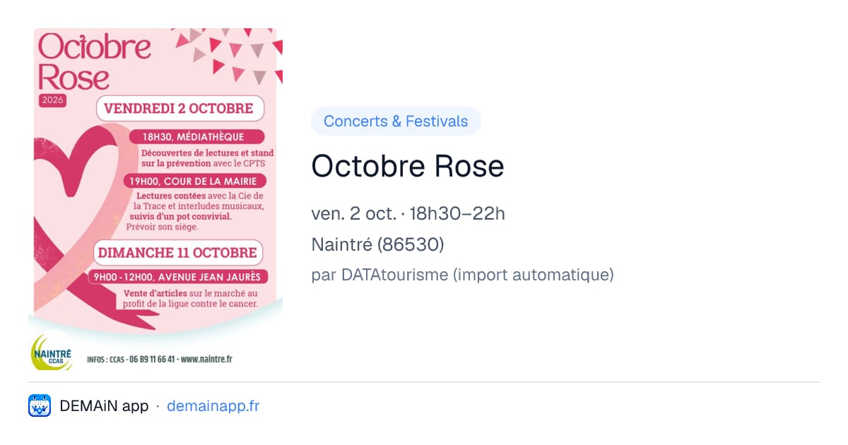Octobre Rose — Naintré
