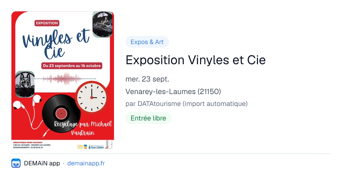 Exposition Vinyles et Cie — Venarey-les-Laumes
