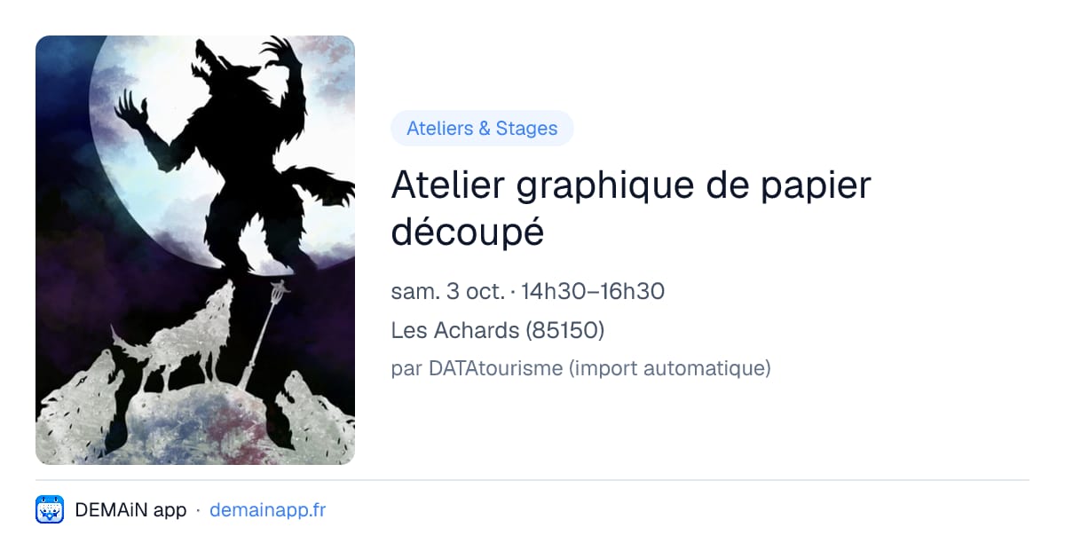 Atelier graphique de papier découpé — Les Achards