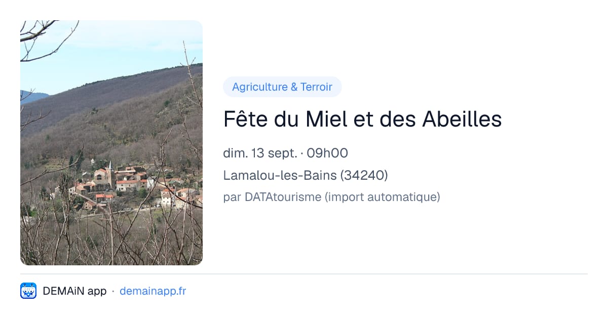 Fête du Miel et des Abeilles — Lamalou-les-Bains