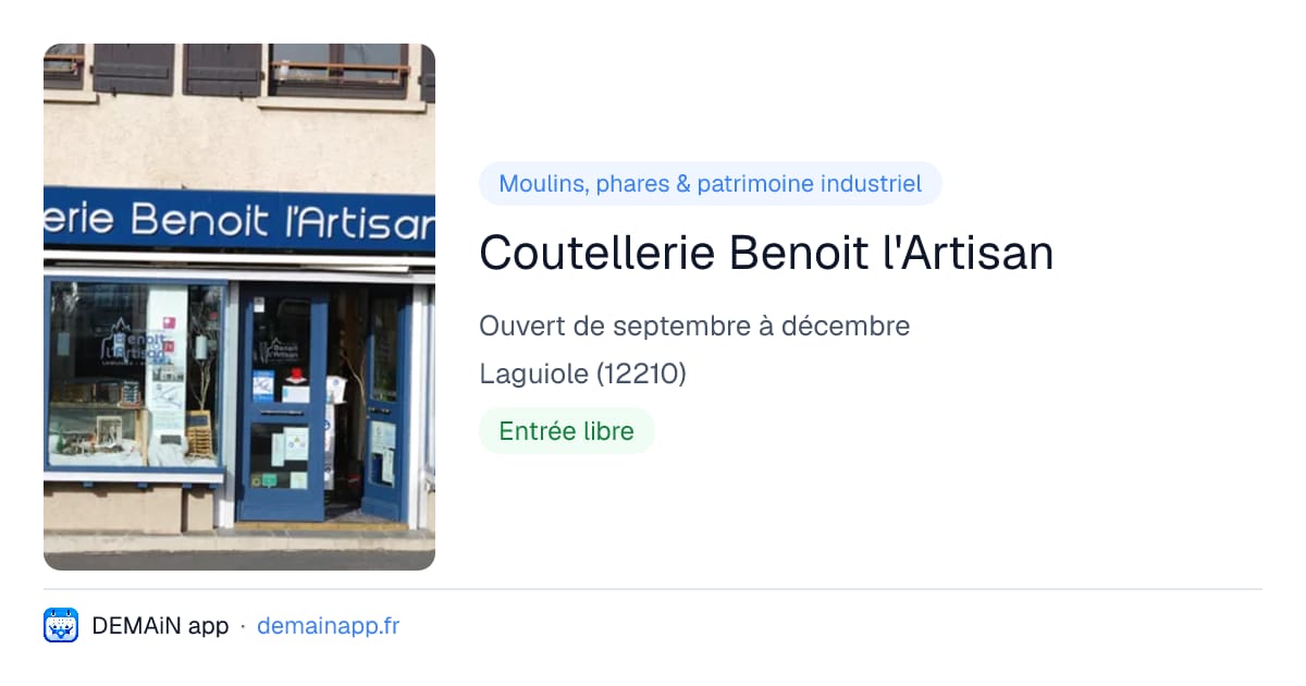 Coutellerie Benoit l'Artisan — Laguiole