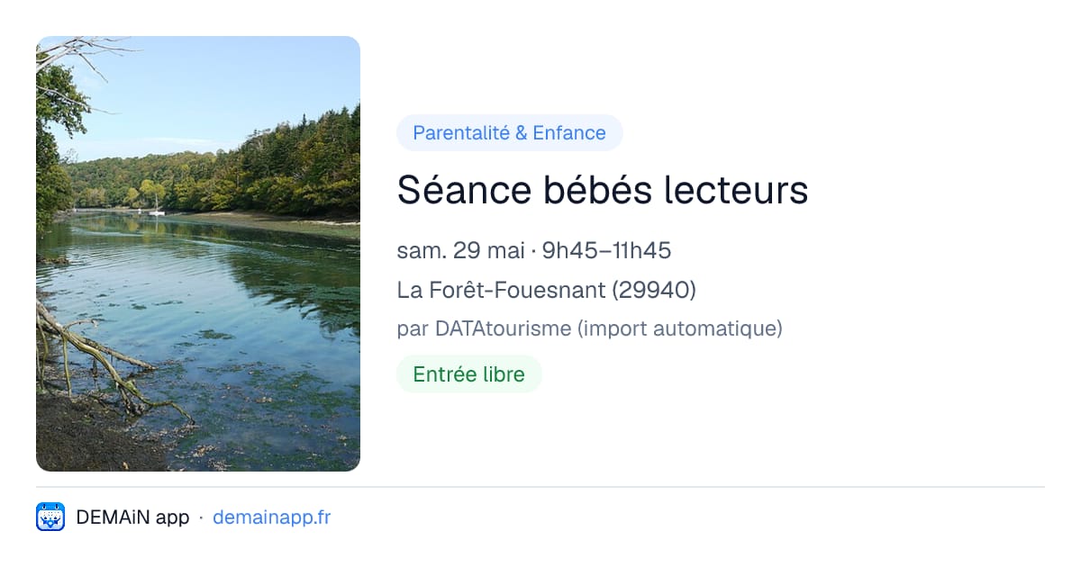 Séance bébés lecteurs — La Forêt-Fouesnant