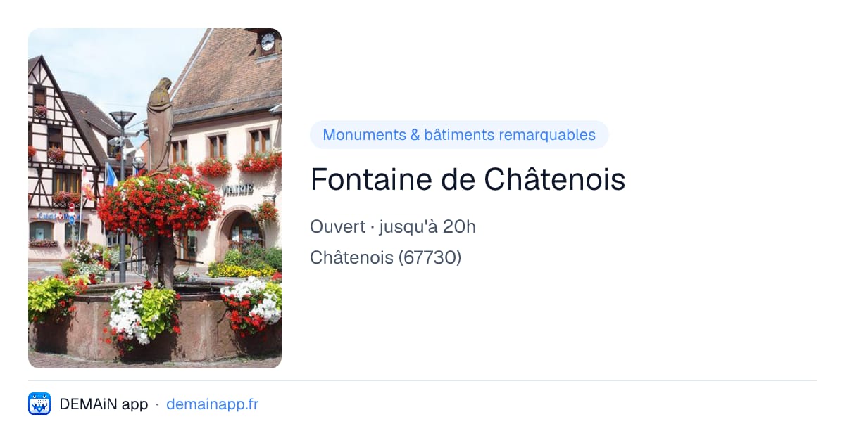 Fontaine de Châtenois — Châtenois