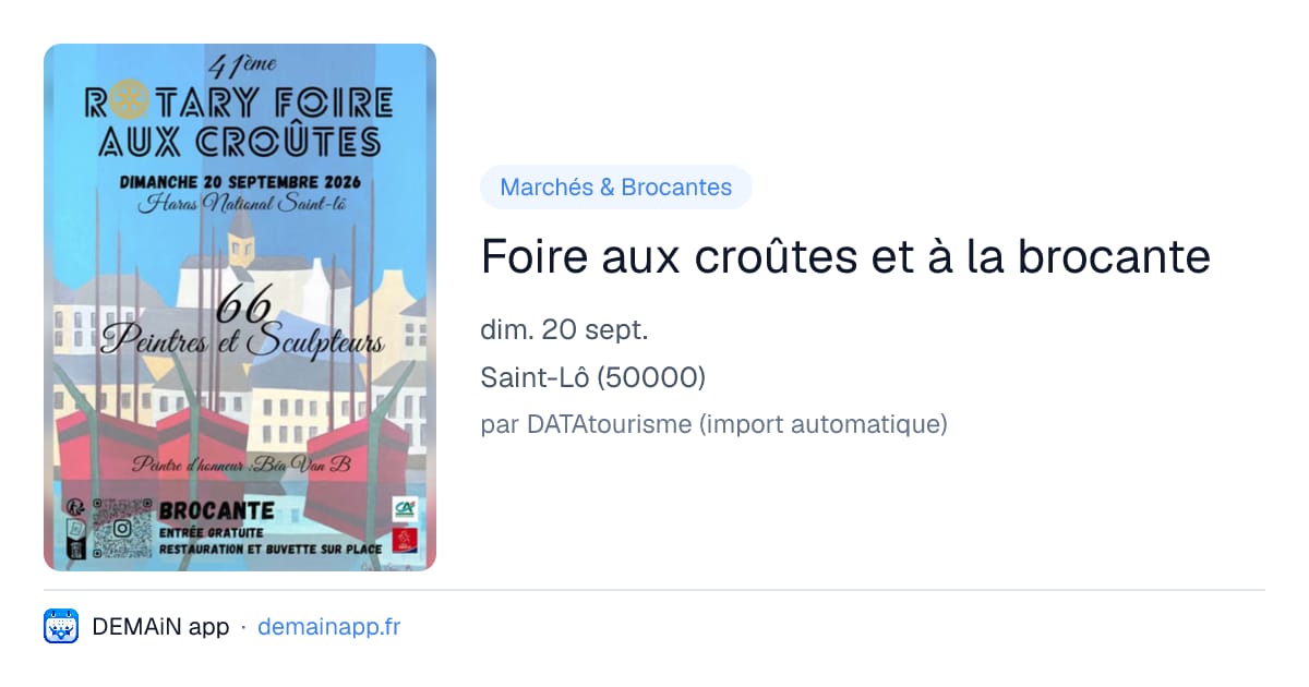 Foire aux croûtes et à la brocante — Saint-Lô