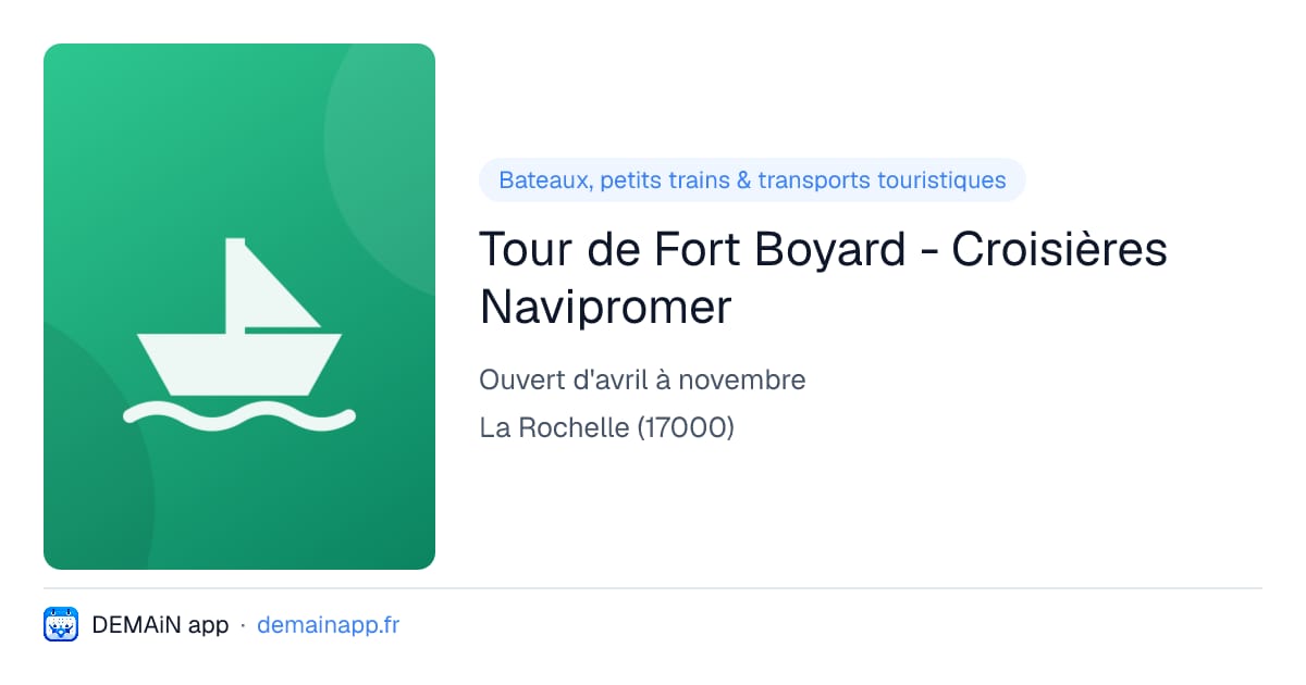 Tour de Fort Boyard - Croisières Navipromer — La Rochelle